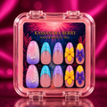Handmade 3D Floral Press-On Nail Set – Tropical Pastel